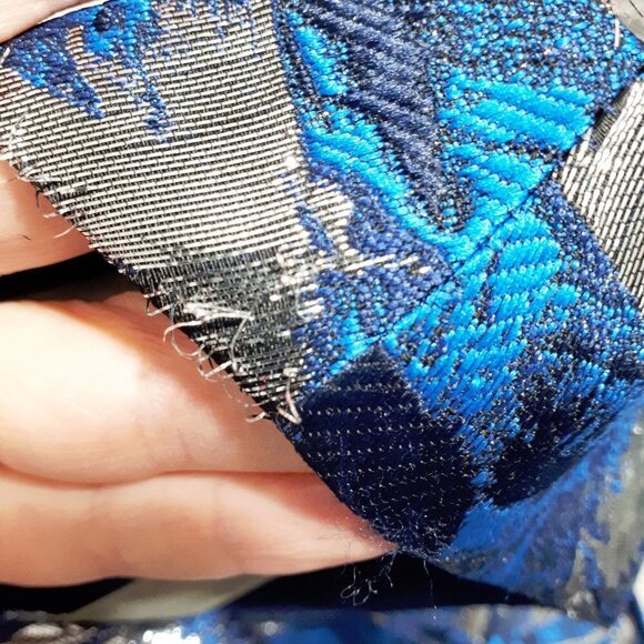 NWT Laundry by Shelli Segal metallic jacquard floral fit & flare cutout dress - Picture 8 of 8